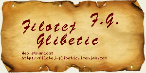 Filotej Glibetić vizit kartica